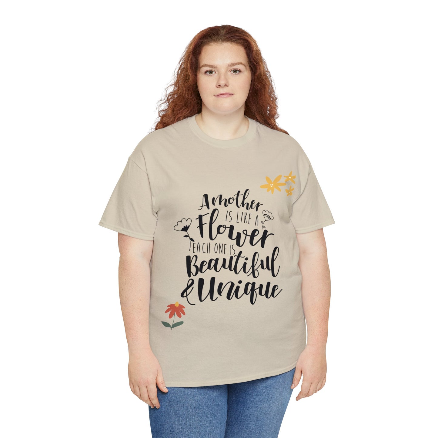 A mother's like a flower- Unisex Heavy Cotton Tee