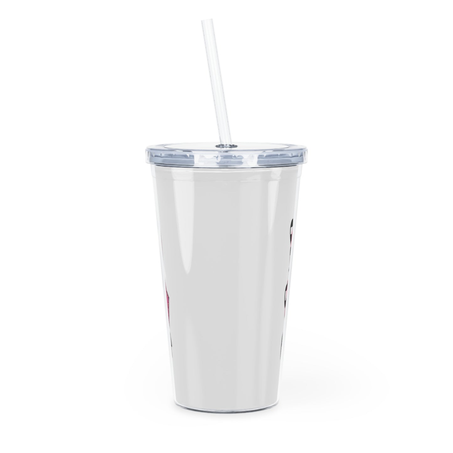 PEACE LOVE CURE- Plastic Tumbler with Straw