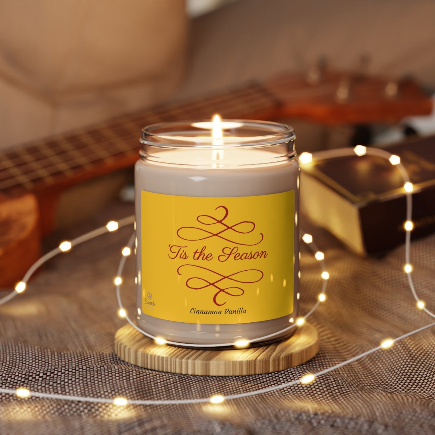 Tis the Season-Vanilla & Cinnamon Scented Soy Candle,