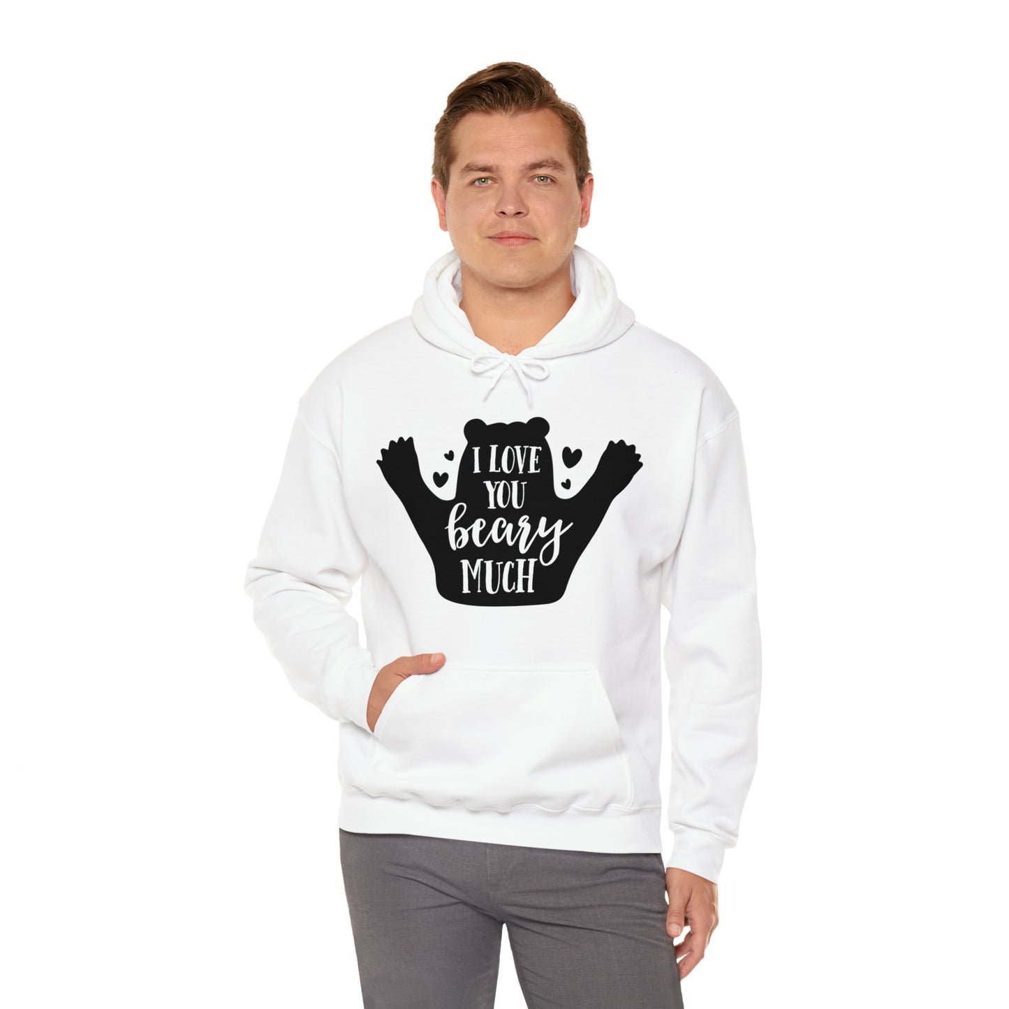 I love you Beary much- Unisex Heavy Blend™ Hooded Sweatshirt