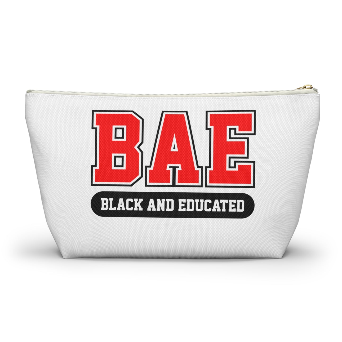 BAE- Black and Educated - Red-Accessory Pouch w T-bottom