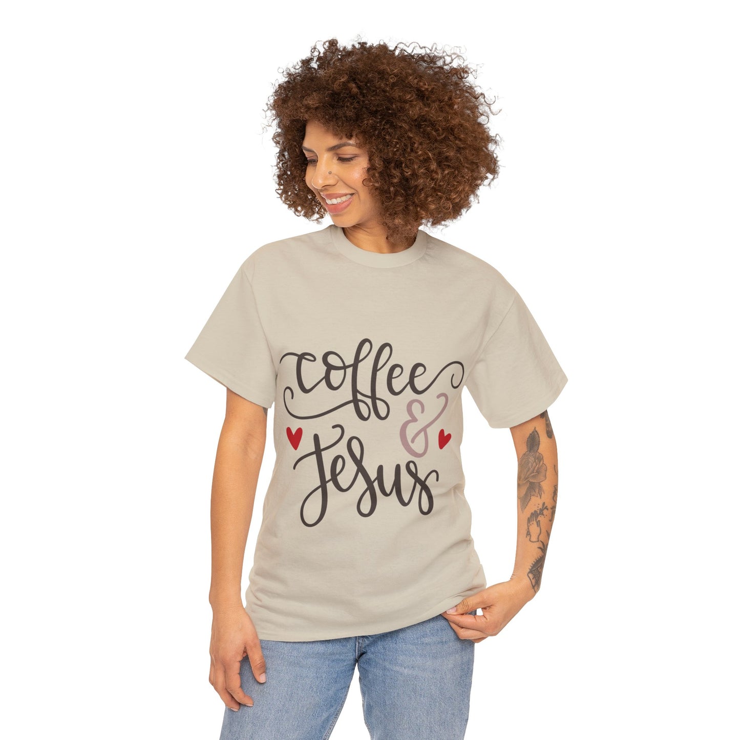 Coffee and Jesus - Unisex Heavy Cotton Tee