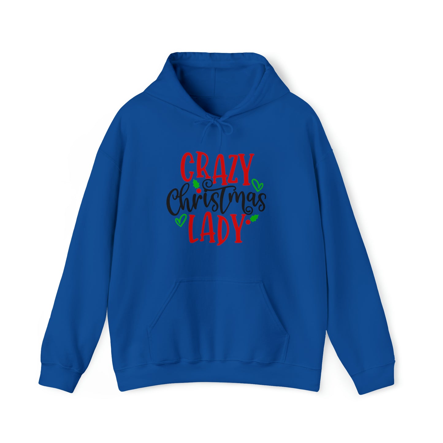 Crazy Christmas Lady - Unisex Heavy Blend™ Hooded Sweatshirt