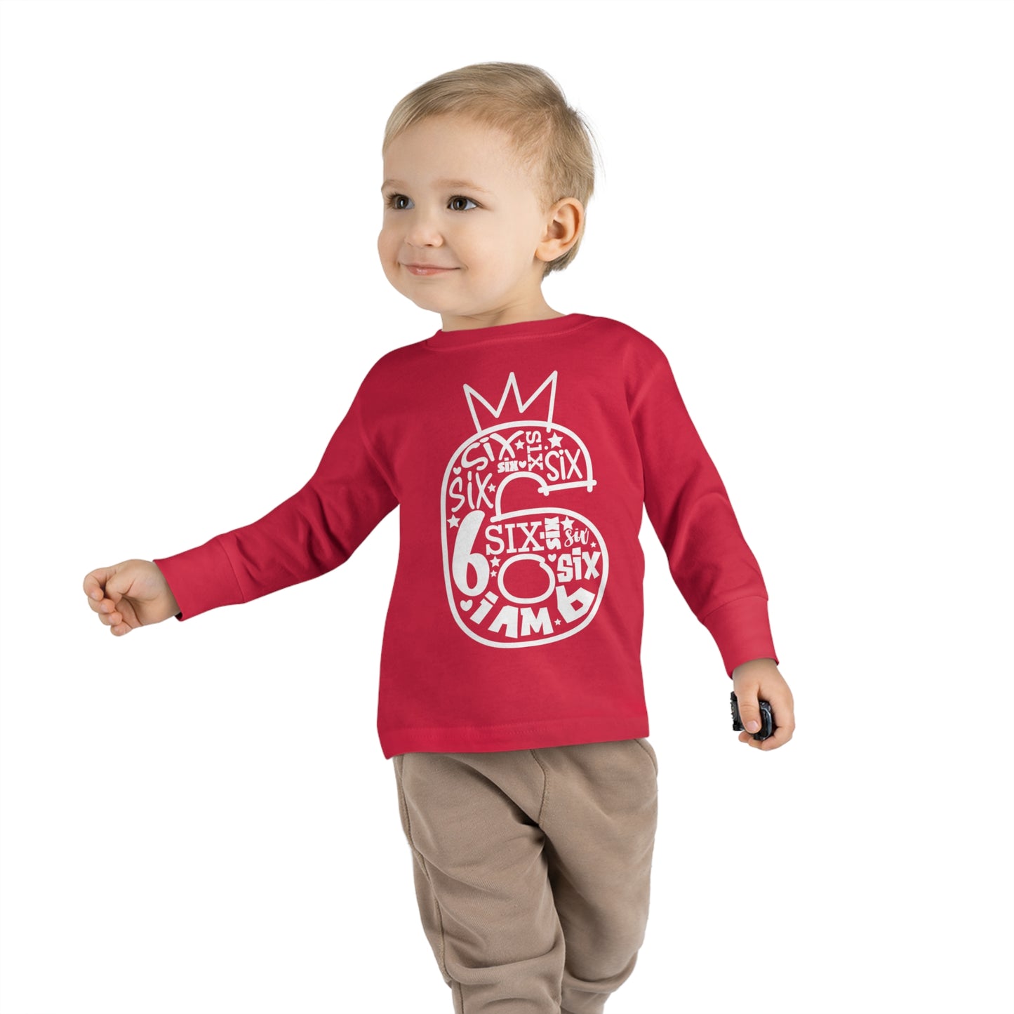 I'm six-Toddler Long Sleeve Tee