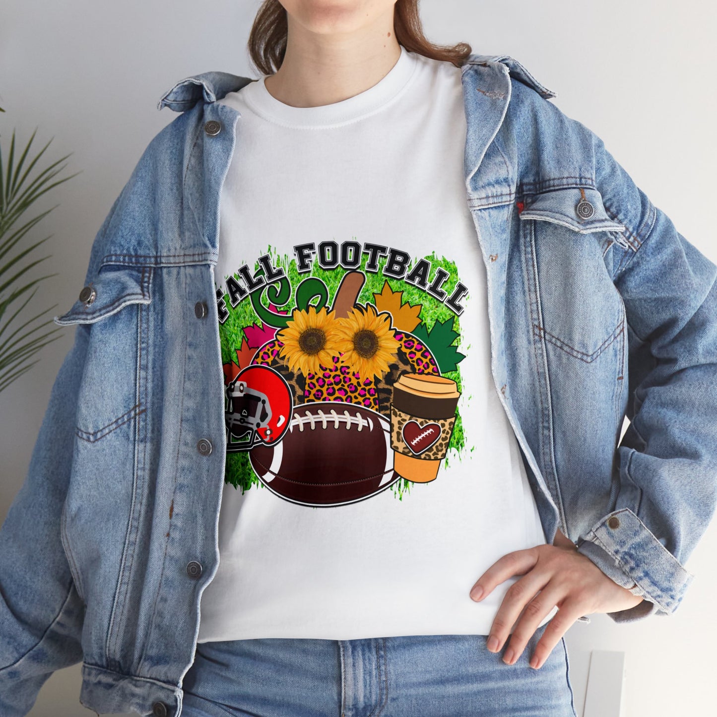 Fall Football- Unisex Heavy Cotton Tee