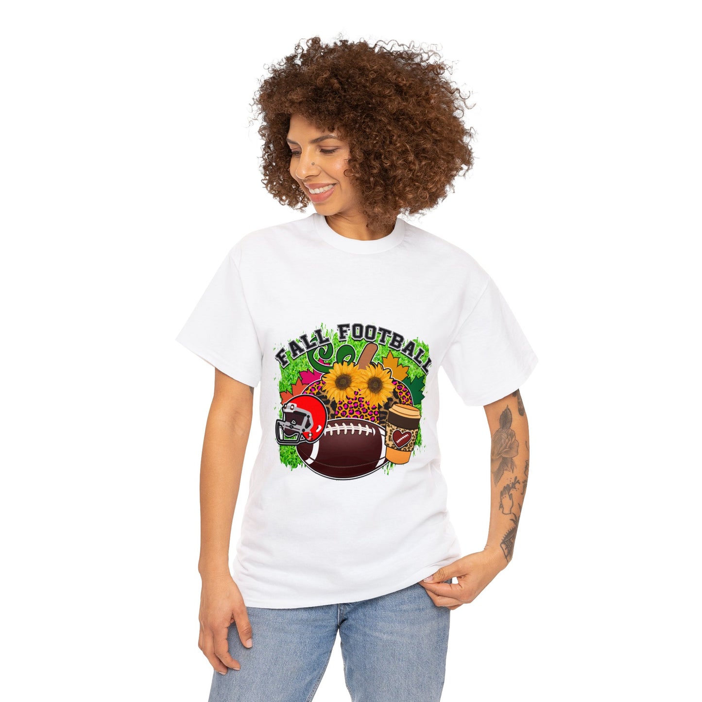 Fall Football- Unisex Heavy Cotton Tee