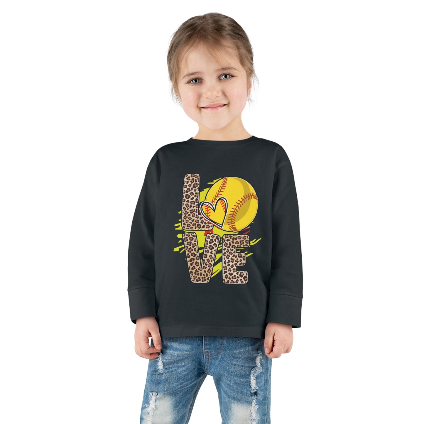 I love Baseball-Toddler Long Sleeve Tee