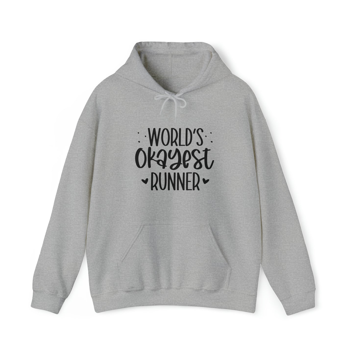 World's Okayest runner- Unisex Heavy Blend™ Hooded Sweatshirt