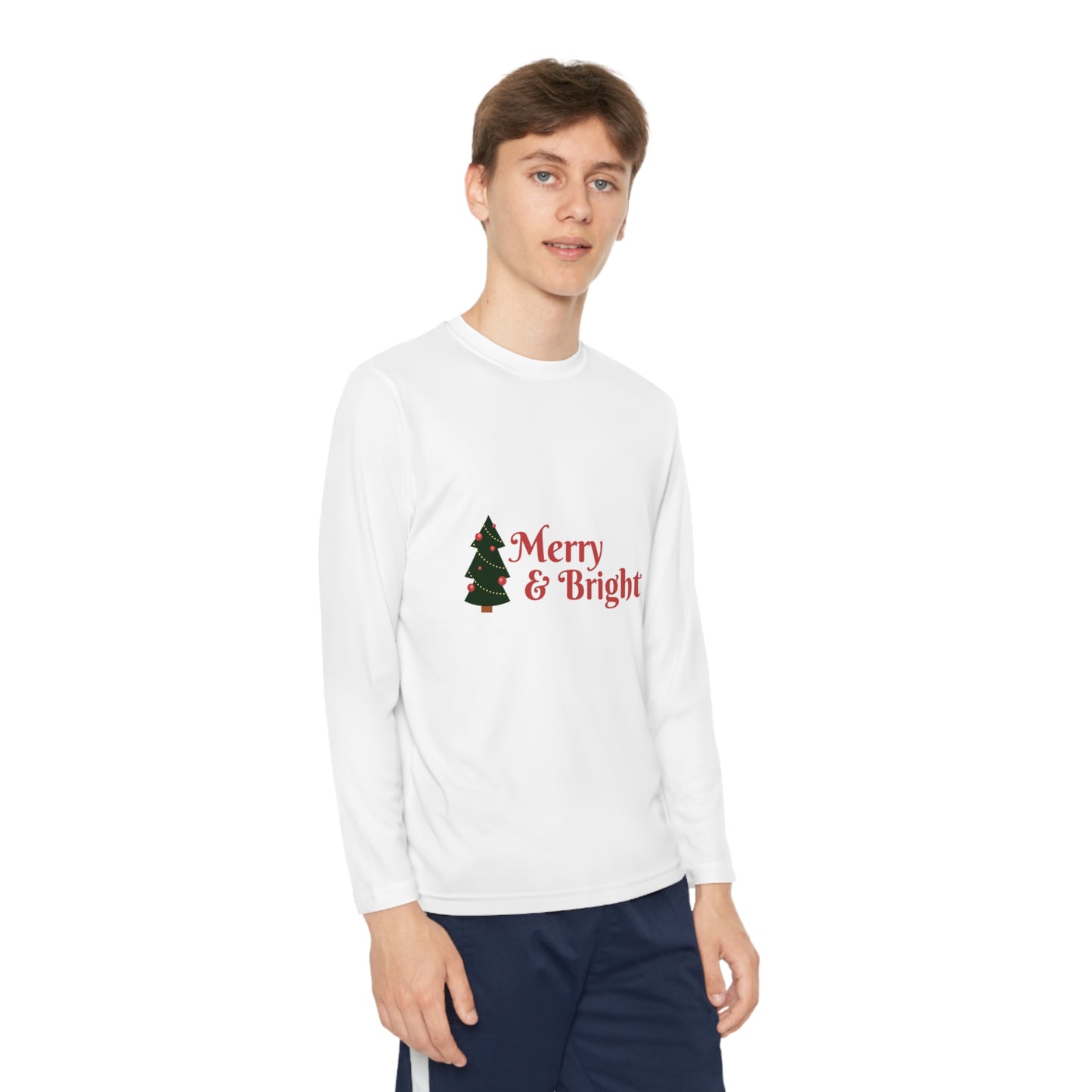 Merry Christmas-Youth Long Sleeve Competitor Tee