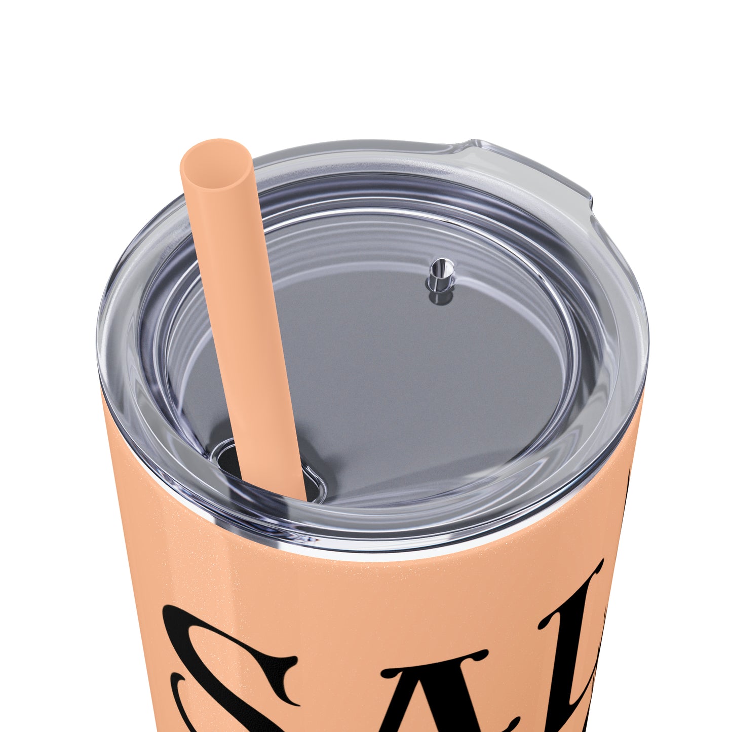 Salty lil beach-Skinny Tumbler with Straw, 20oz