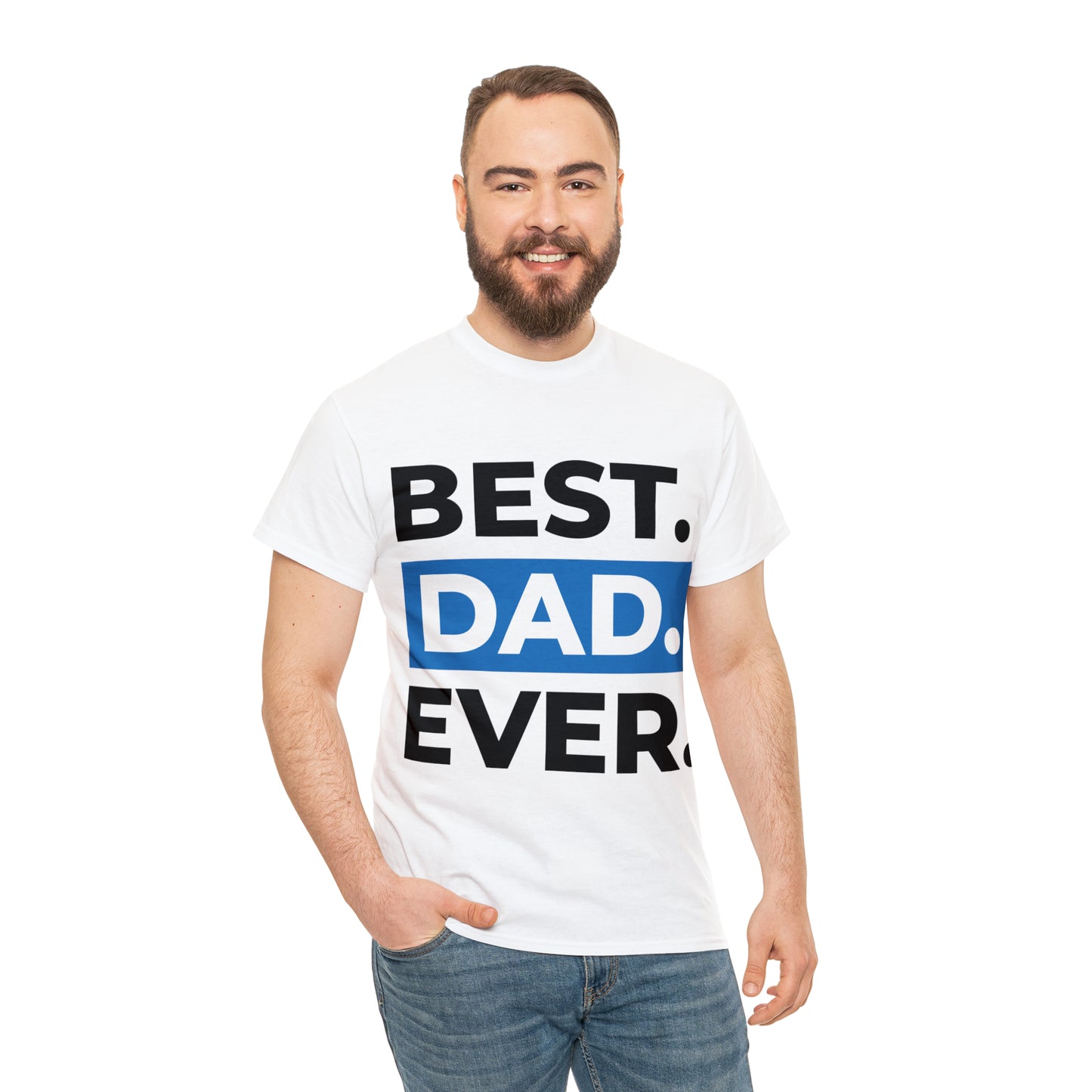 MEN'S BEST DAD EVER Heavy Cotton Tee