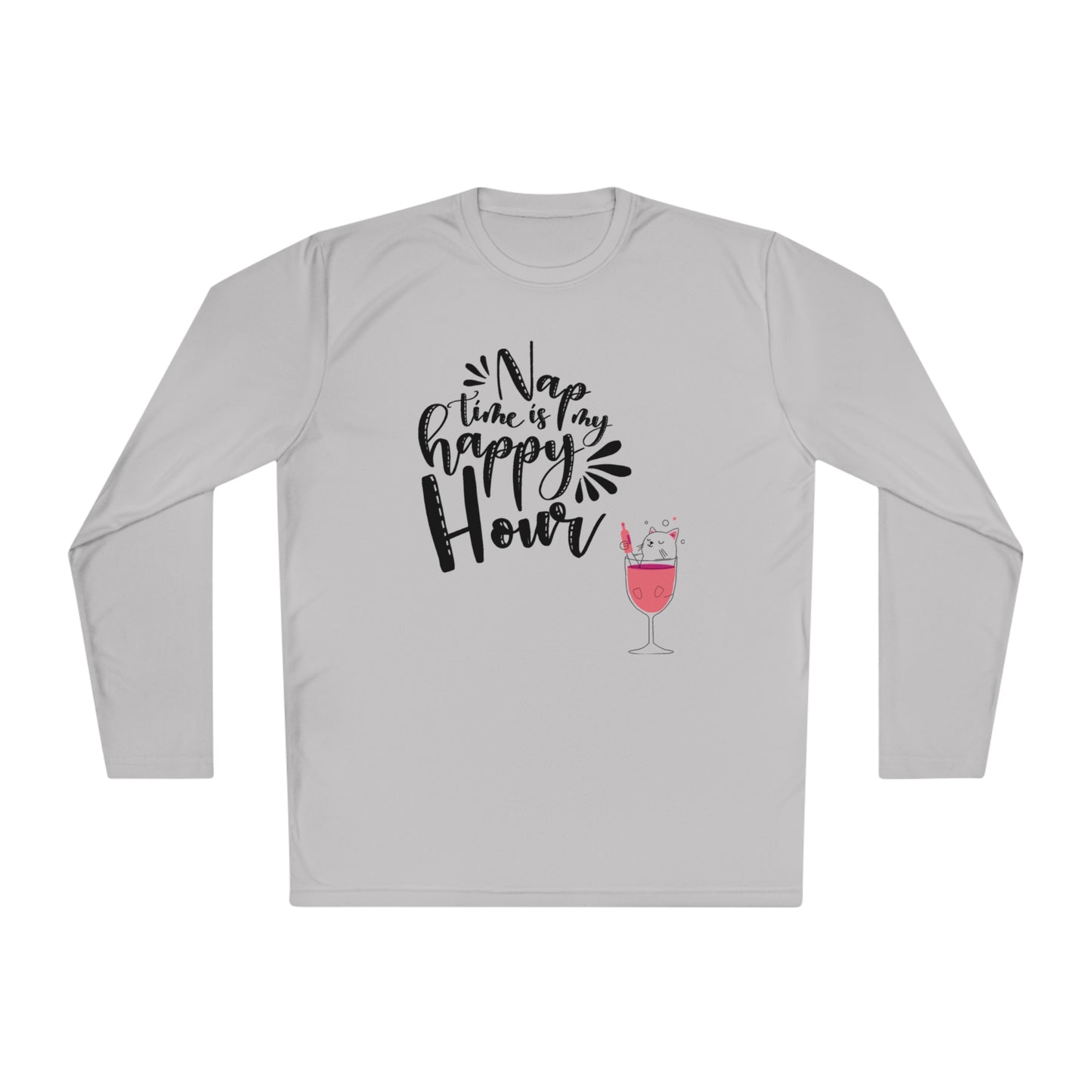 Nap time is happy hour- Unisex Lightweight Long Sleeve Tee