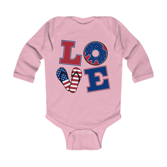 LOVE-Infant Long Sleeve Bodysuit