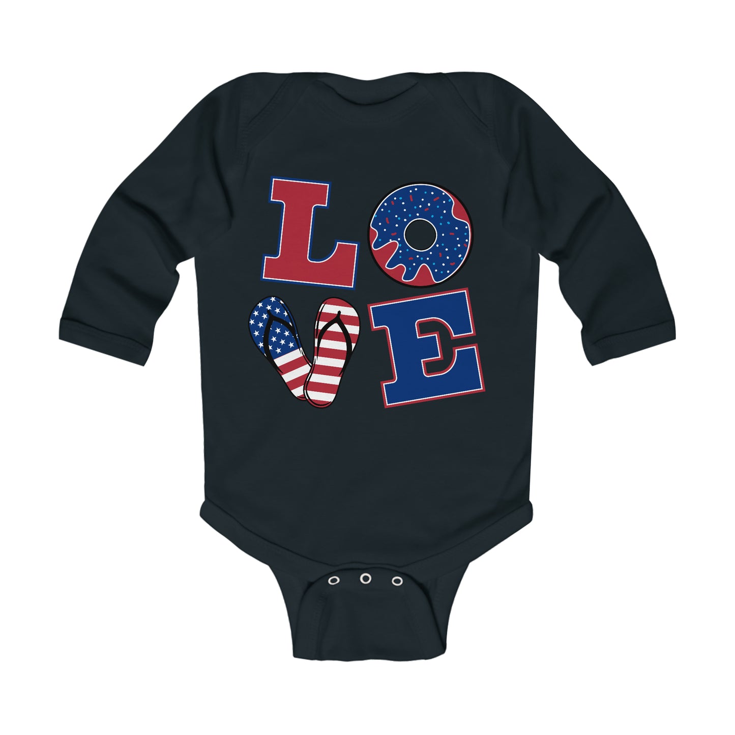 LOVE-Infant Long Sleeve Bodysuit