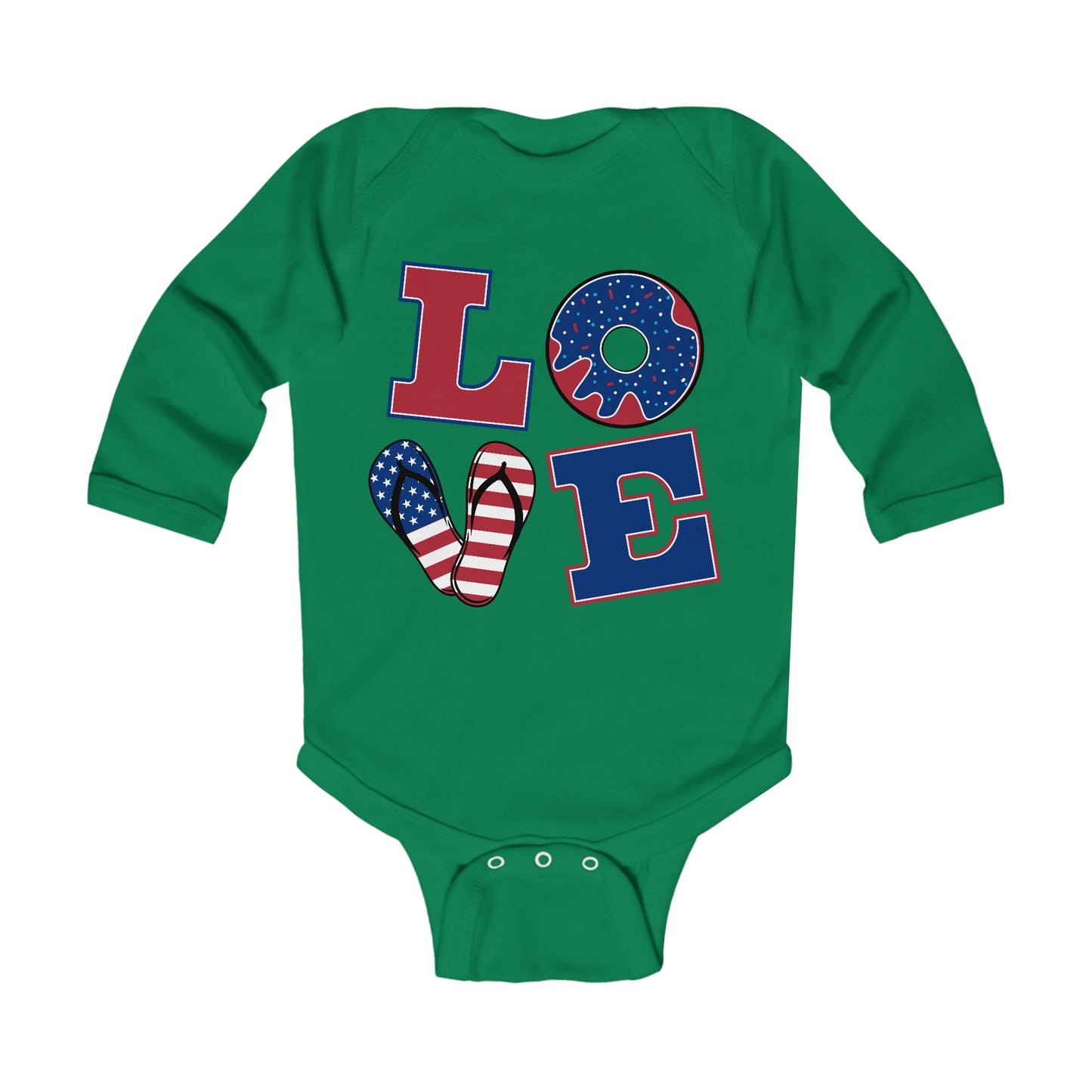 LOVE-Infant Long Sleeve Bodysuit