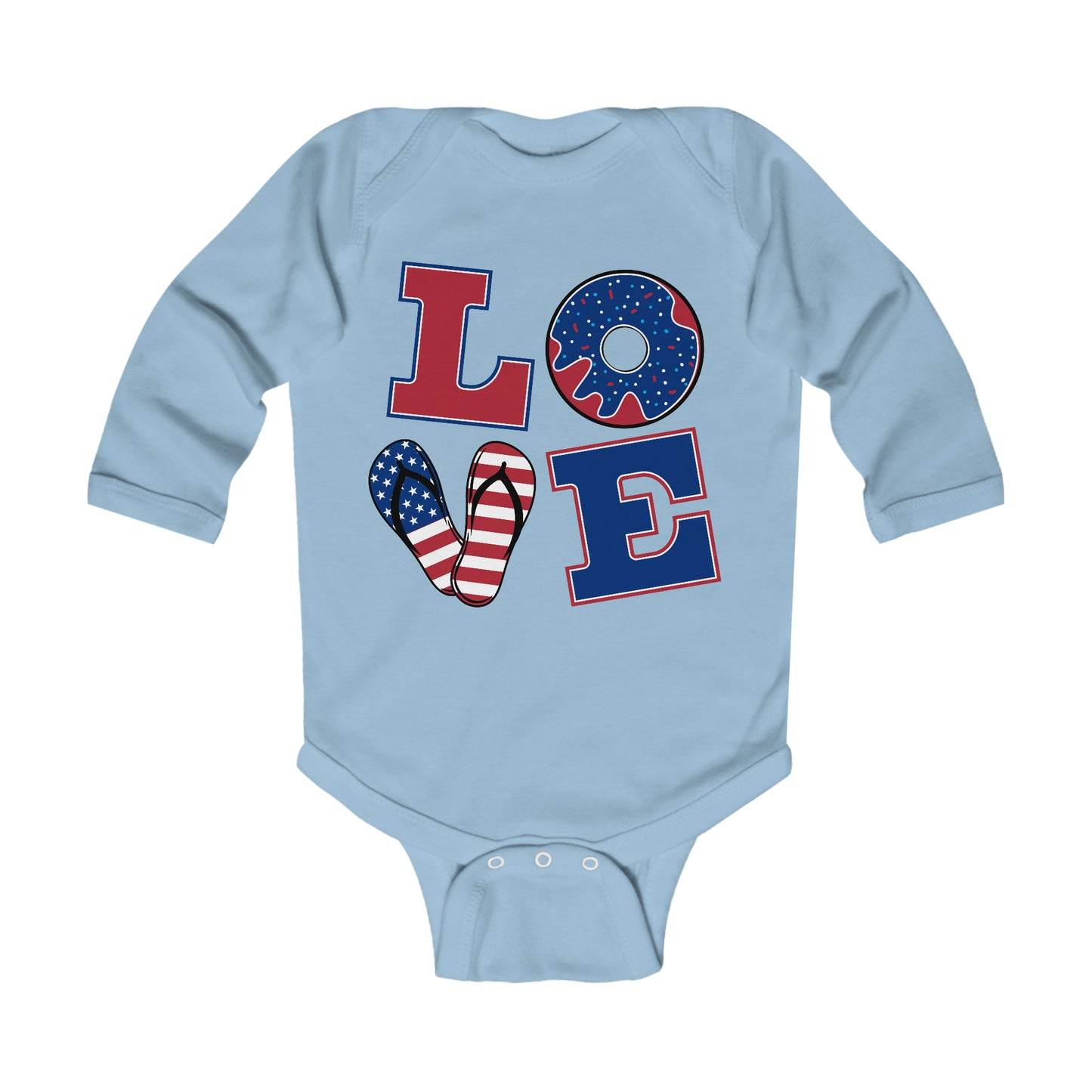 LOVE-Infant Long Sleeve Bodysuit