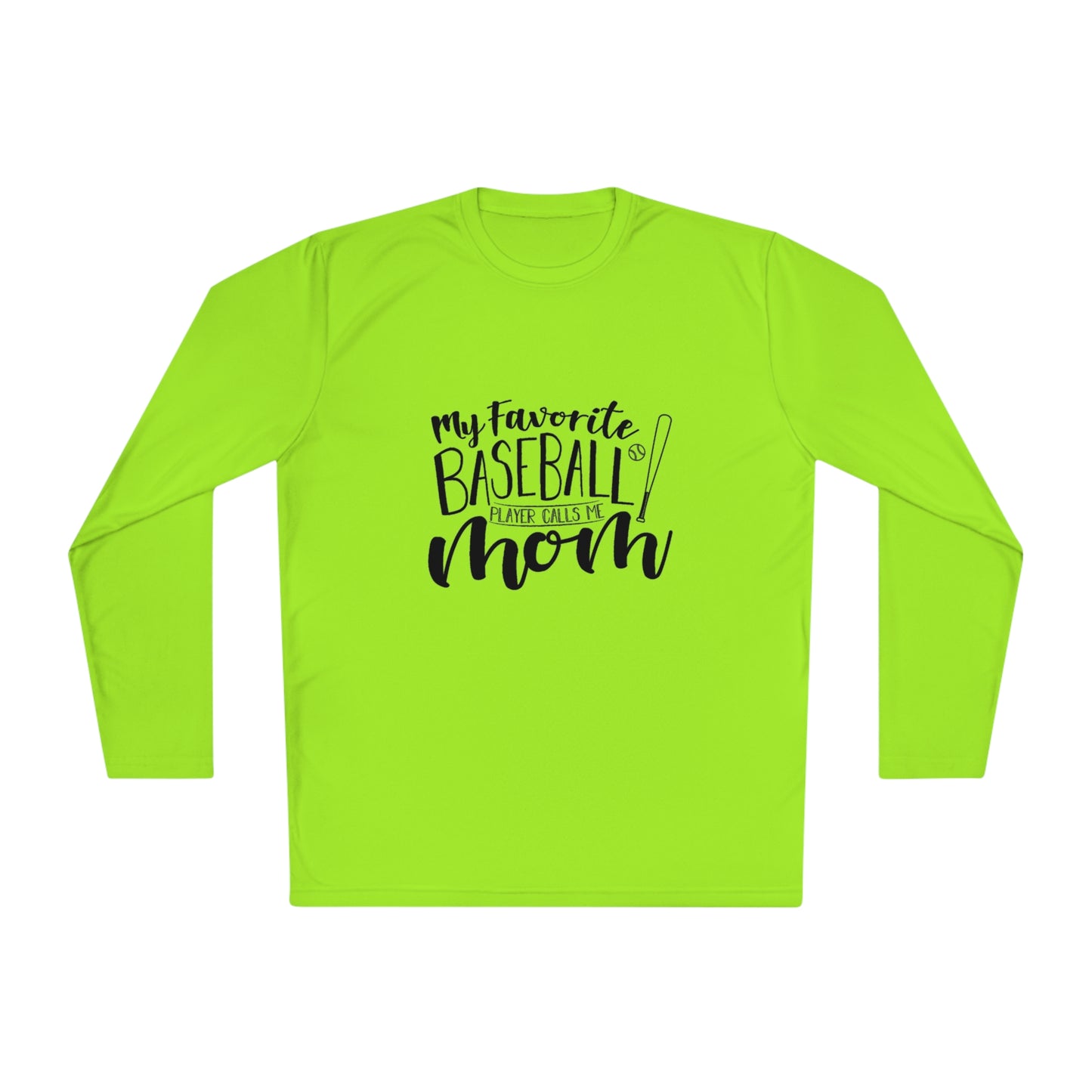 My favorite baseball player calls me mom- Unisex Lightweight Long Sleeve Tee