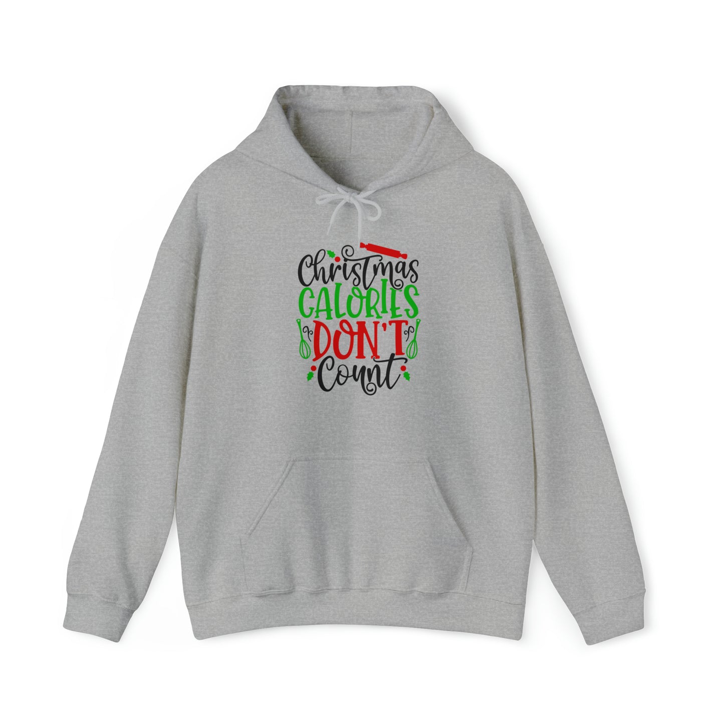 Christmas calories don't count- Unisex Heavy Blend™ Hooded Sweatshirt