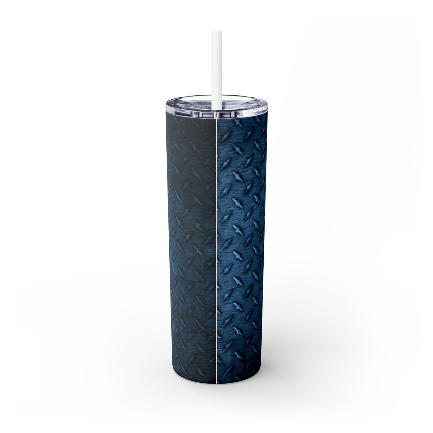 Blue Metalic- Skinny Tumbler with Straw, 20oz