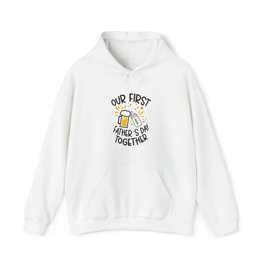 Our first father's day- Unisex Heavy Blend™ Hooded Sweatshirt