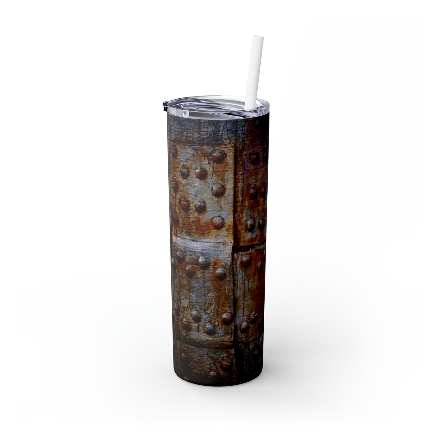 Rustic- Skinny Tumbler with Straw, 20oz