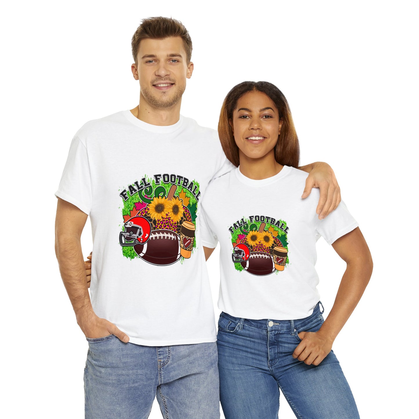 Fall Football- Unisex Heavy Cotton Tee