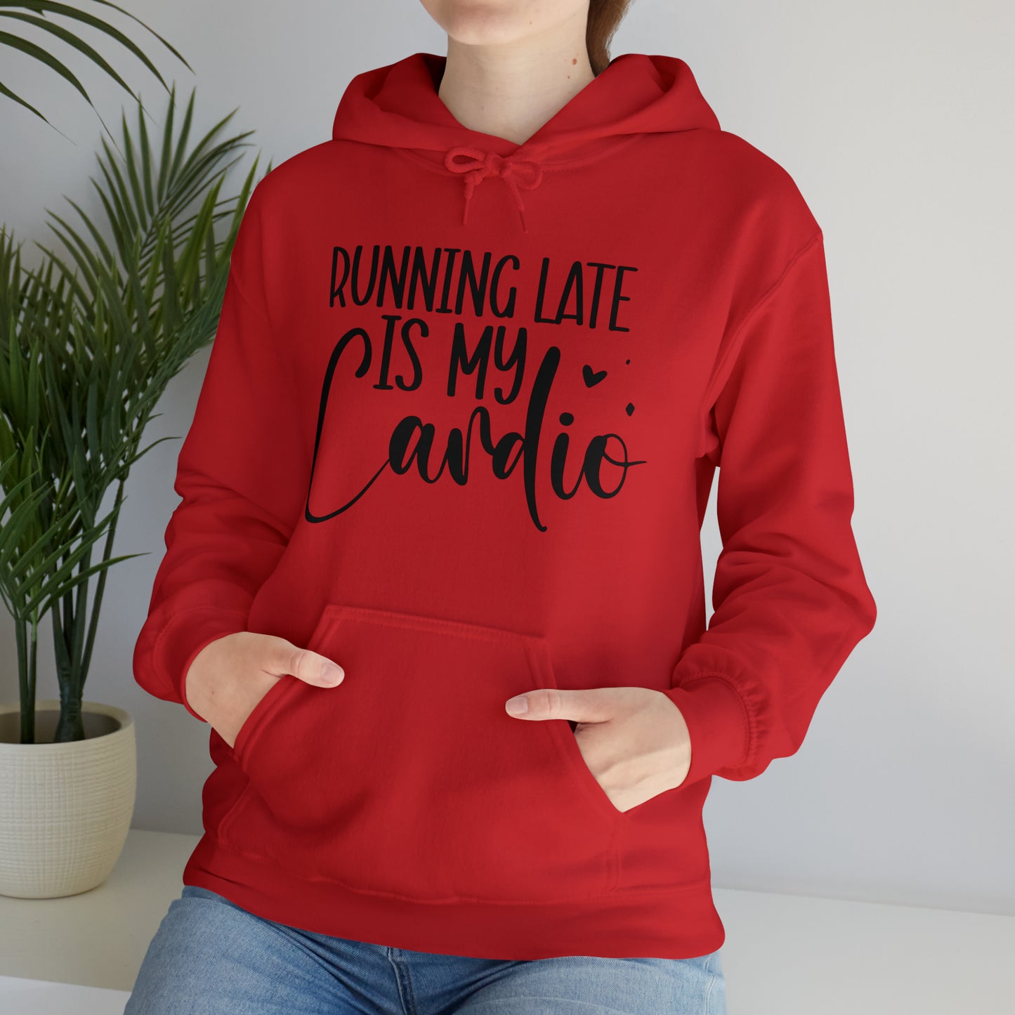 Running late is my cardio-Unisex Heavy Blend™ Hooded Sweatshirt