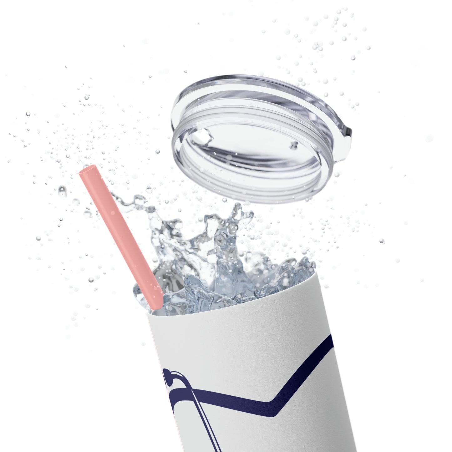 Hero-Skinny Tumbler with Straw, 20oz