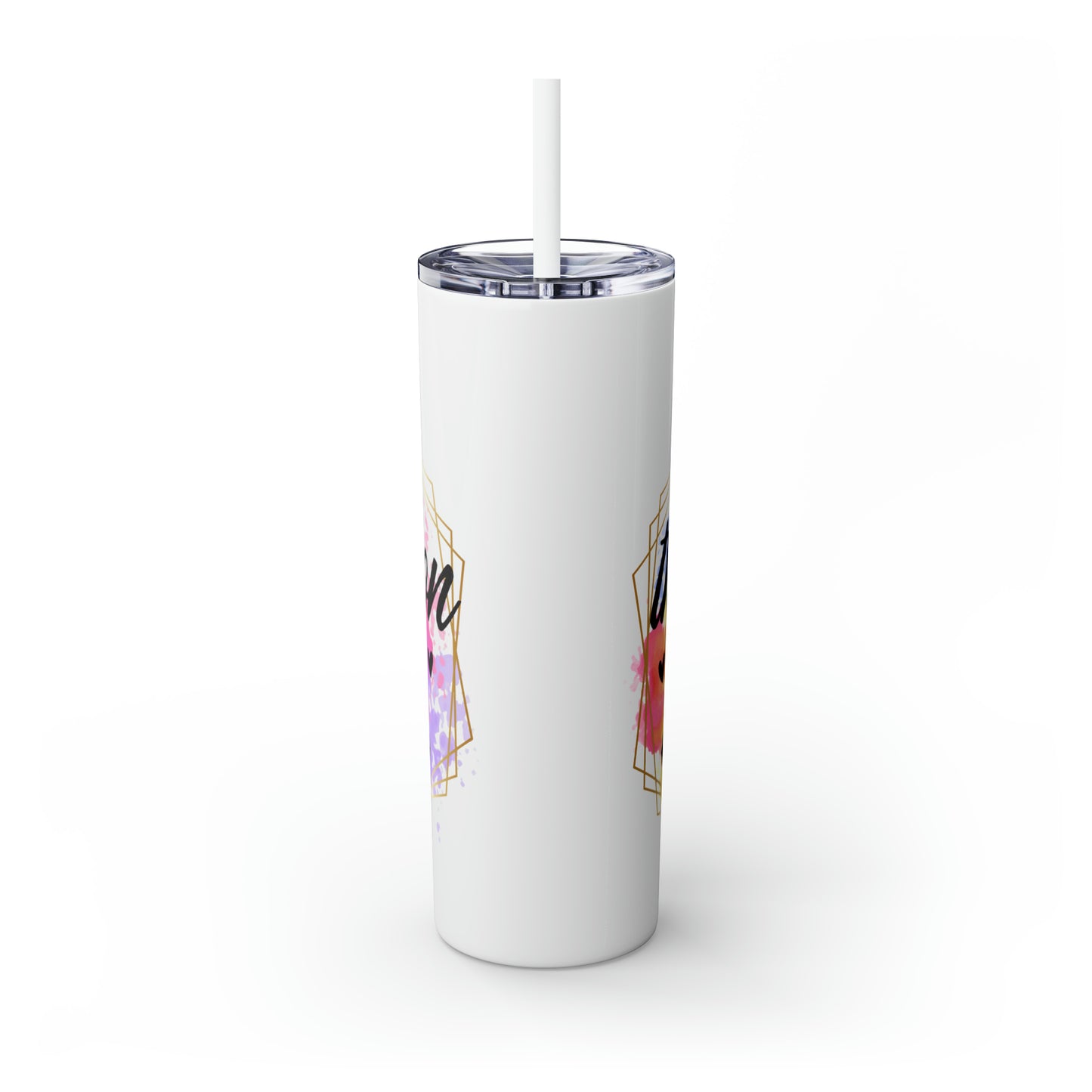 Yeah despite the look on my face- Skinny Tumbler with Straw, 20oz