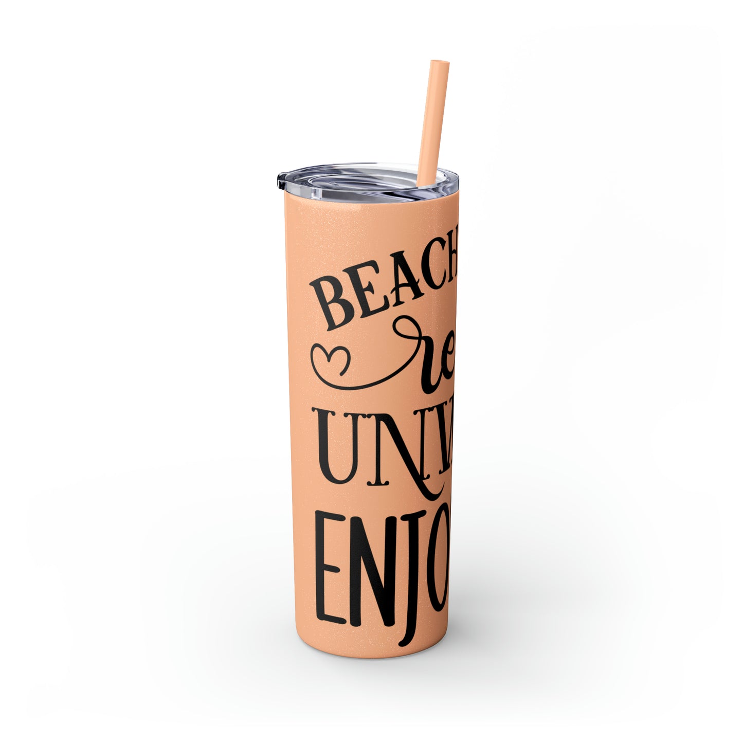 Beach house relax- Skinny Tumbler with Straw, 20oz