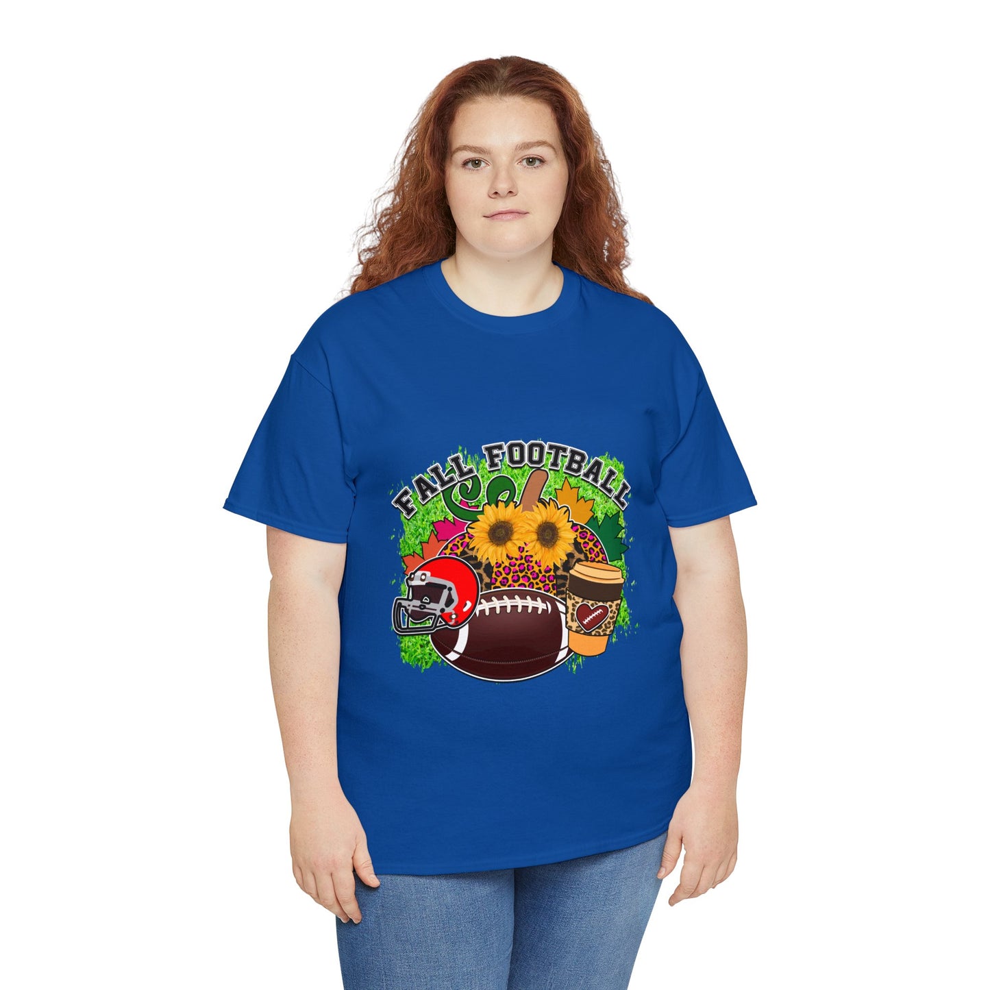 Fall Football- Unisex Heavy Cotton Tee