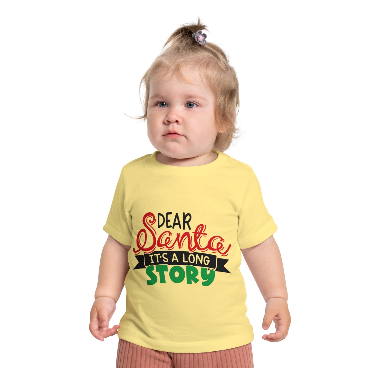 Dear Santa it's a long story - Baby Short Sleeve T-Shirt