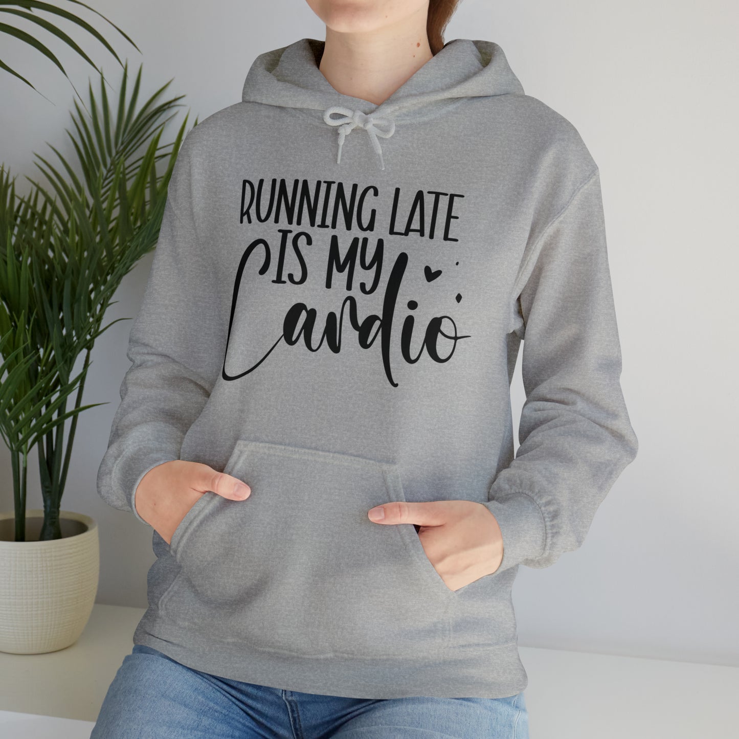 Running late is my cardio-Unisex Heavy Blend™ Hooded Sweatshirt