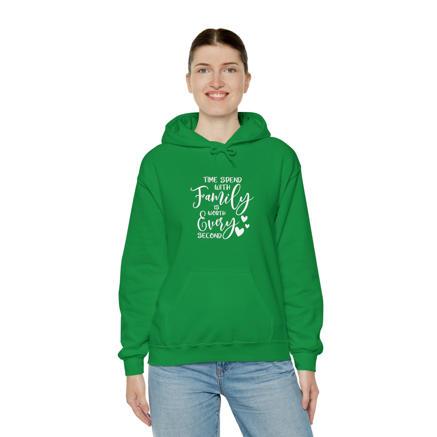 Time spend with family is worth every second- Unisex Heavy Blend™ Hooded Sweatshirt