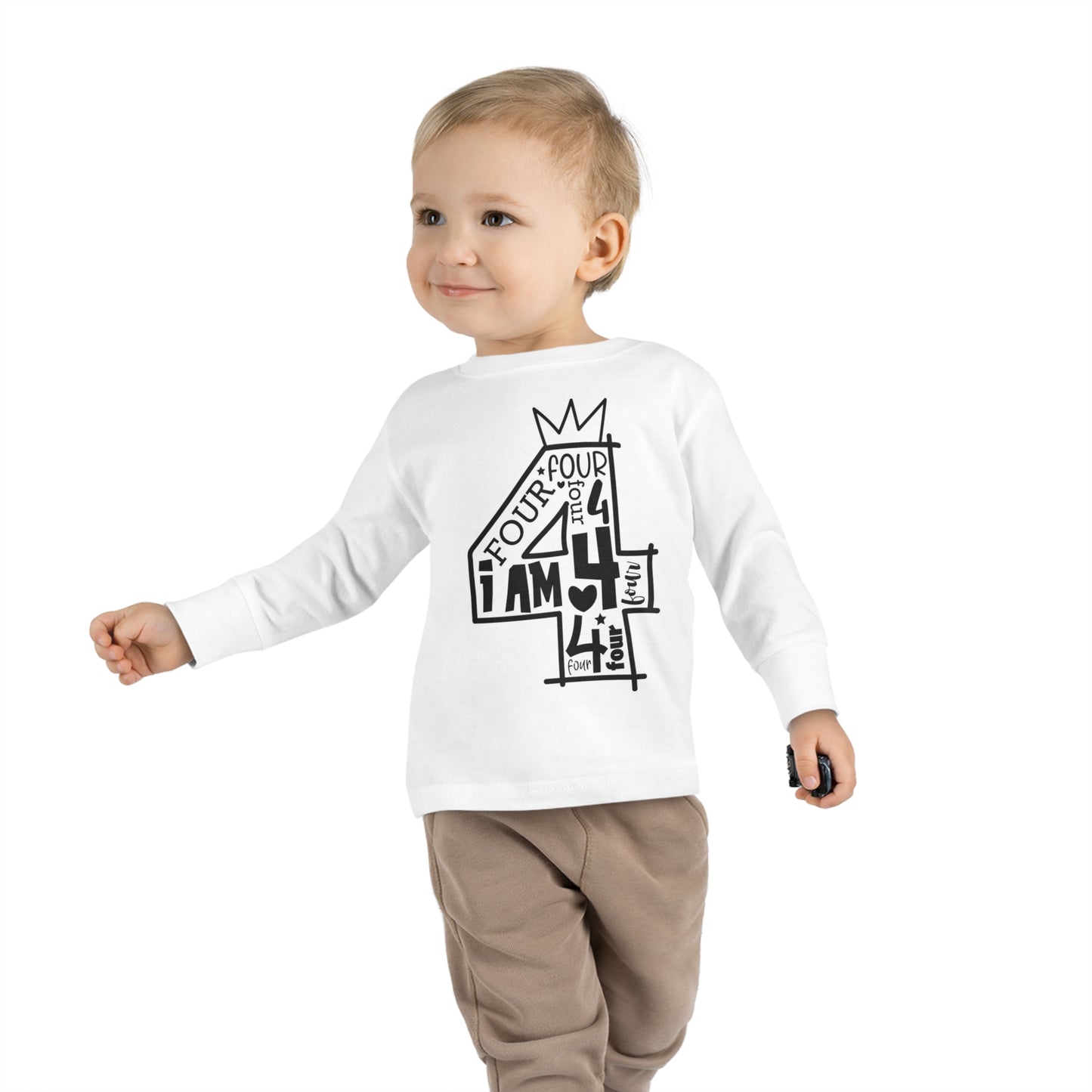 I'm four- Toddler Long Sleeve Tee