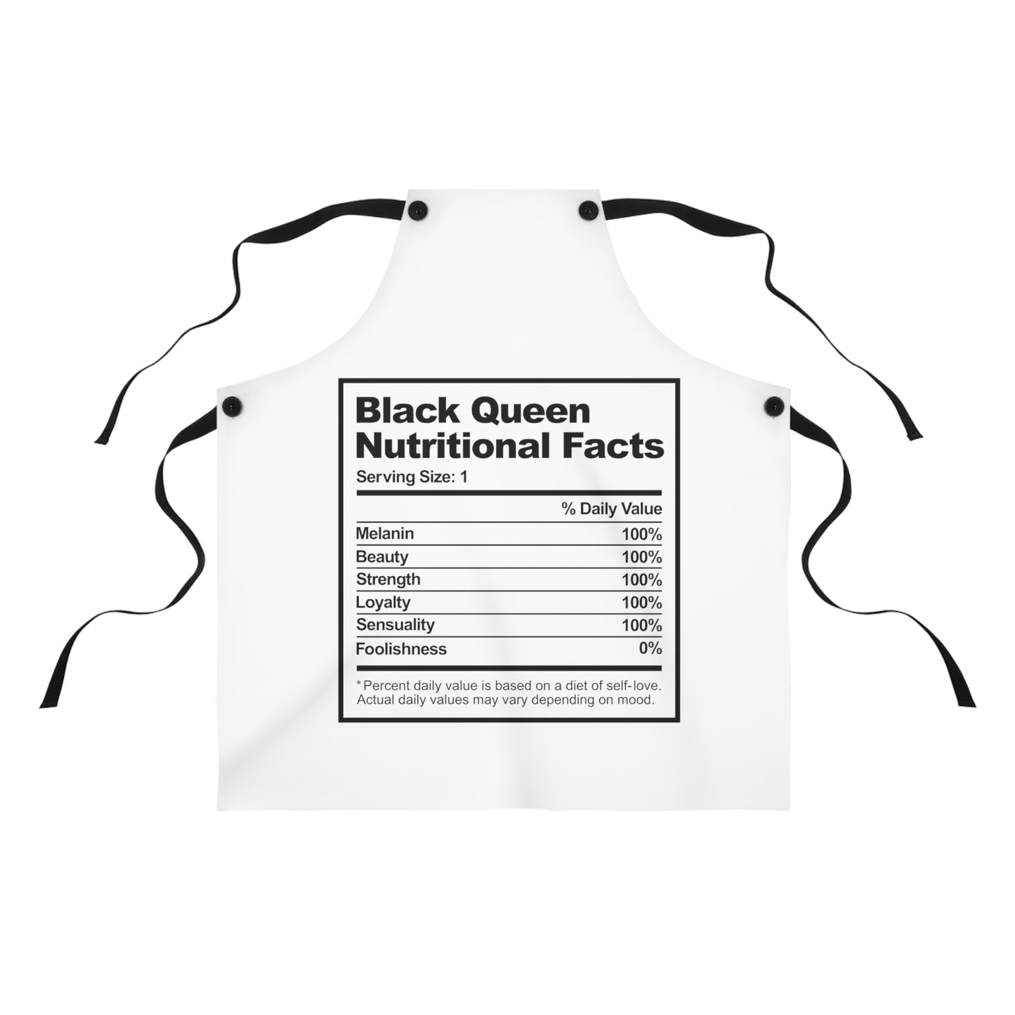 Black Queen nutrition facts-Apron (AOP)