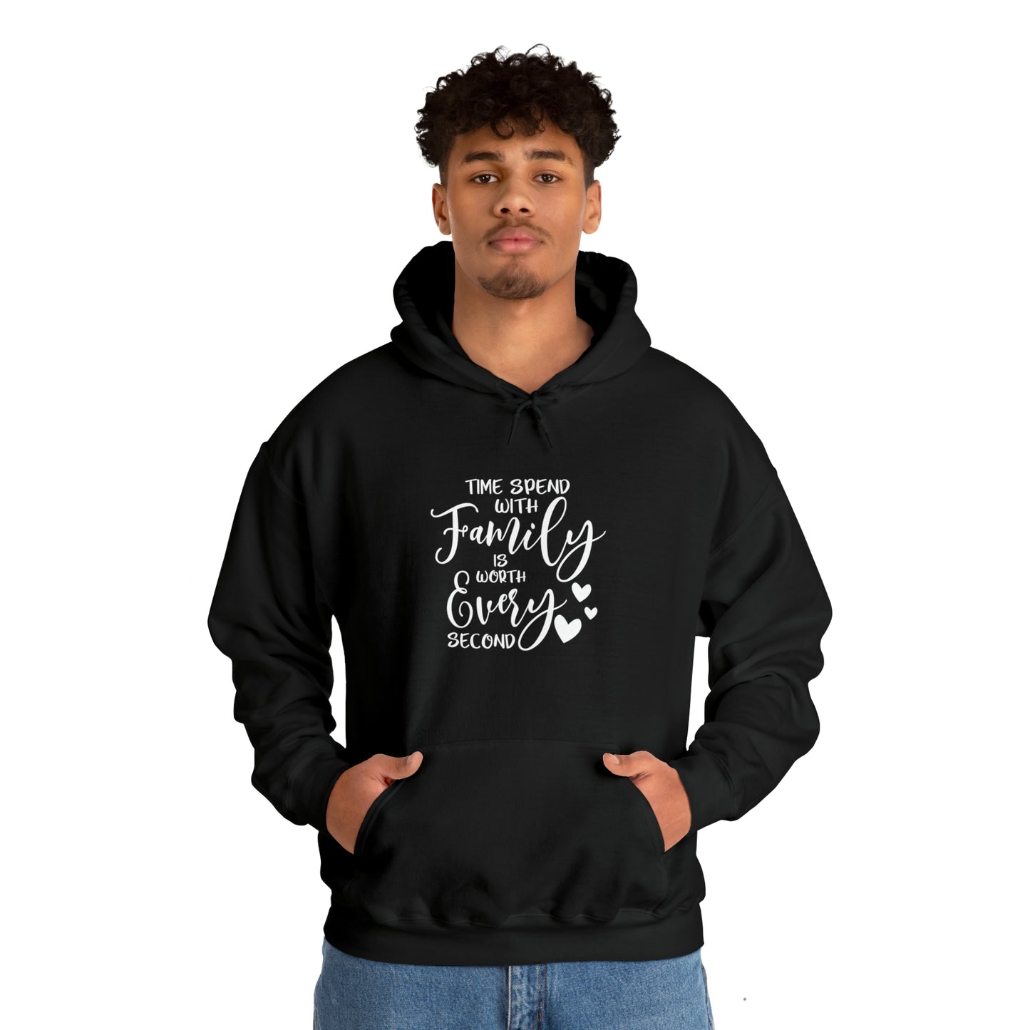 Time spend with family is worth every second- Unisex Heavy Blend™ Hooded Sweatshirt