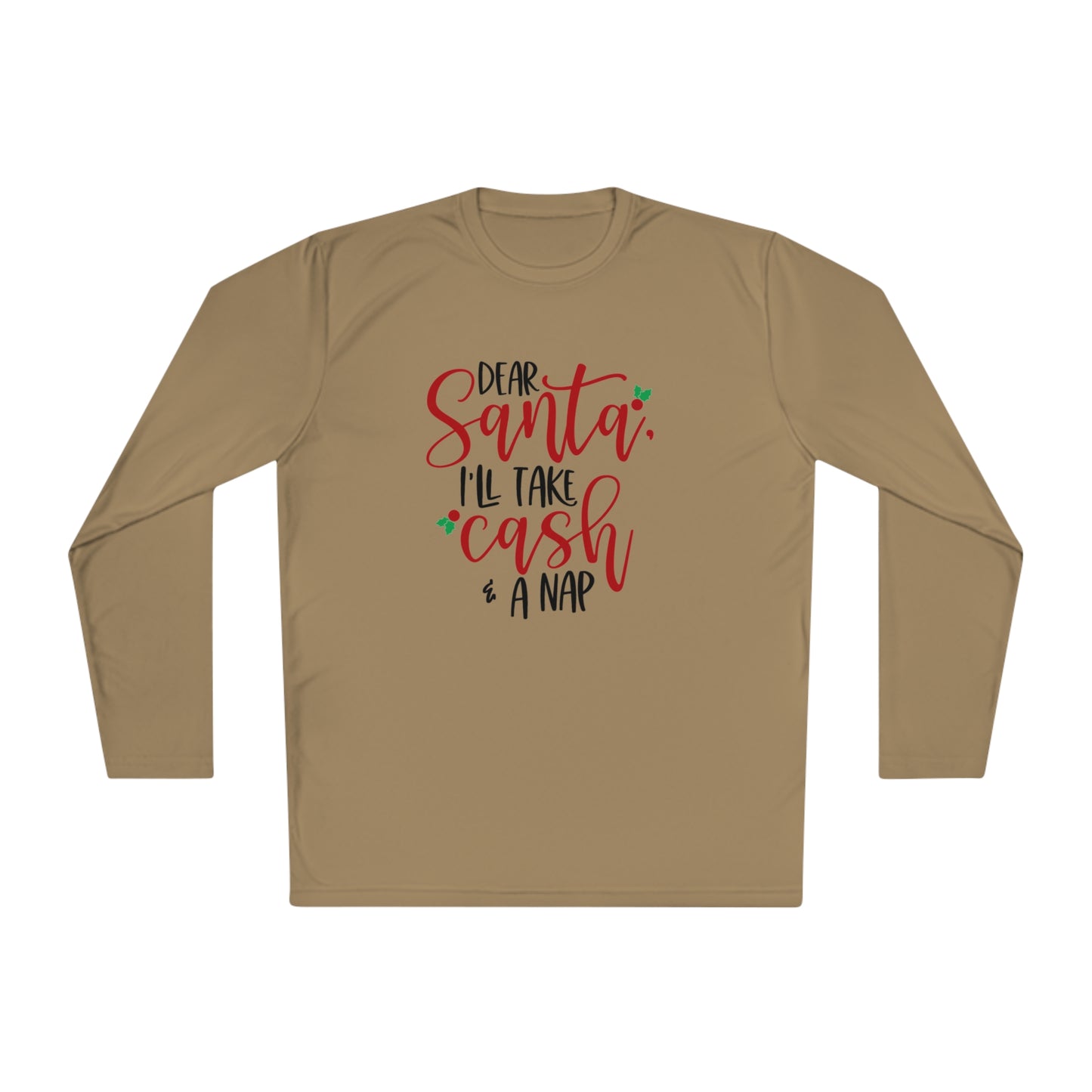 Dear Santa - Cash and a nap-Unisex Lightweight Long Sleeve Tee