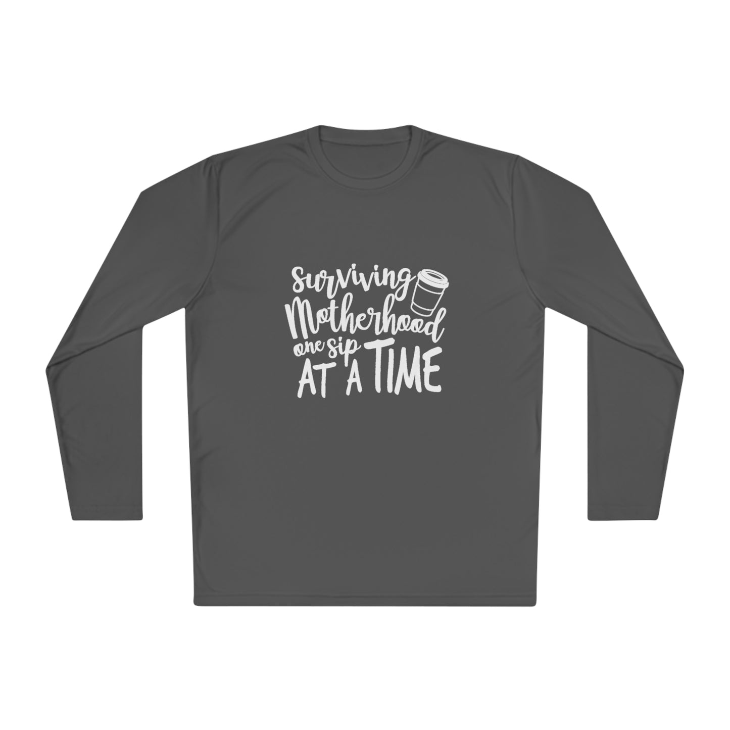 Motherhood one sip at a time- Unisex Lightweight Long Sleeve Tee