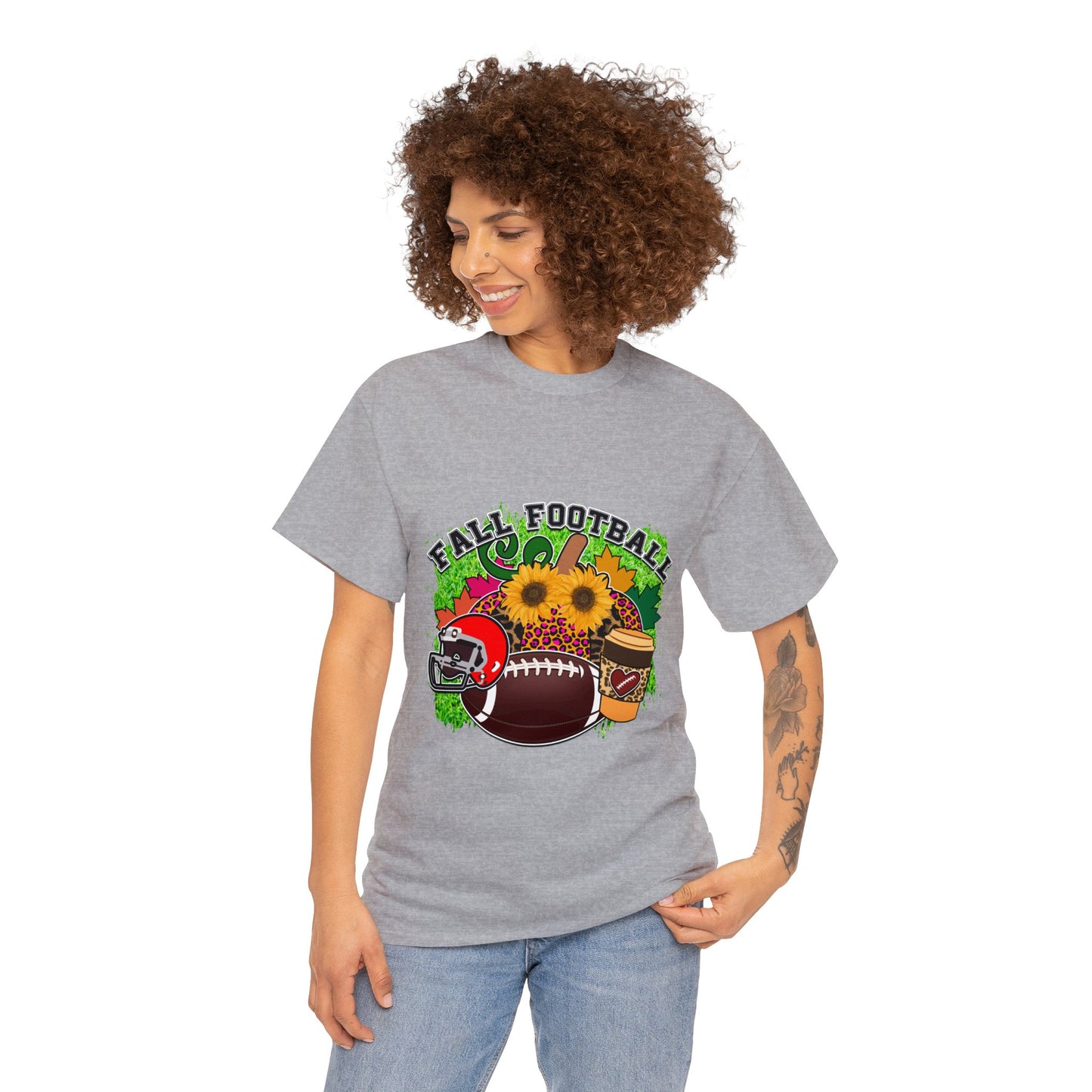 Fall Football- Unisex Heavy Cotton Tee