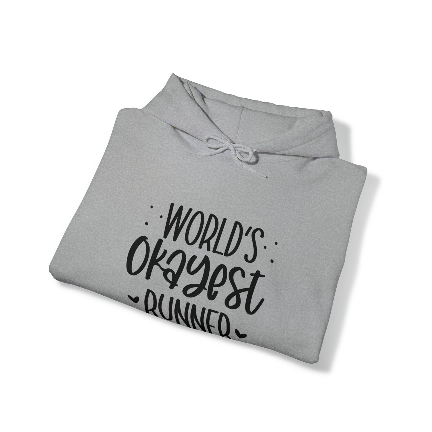 World's Okayest runner- Unisex Heavy Blend™ Hooded Sweatshirt