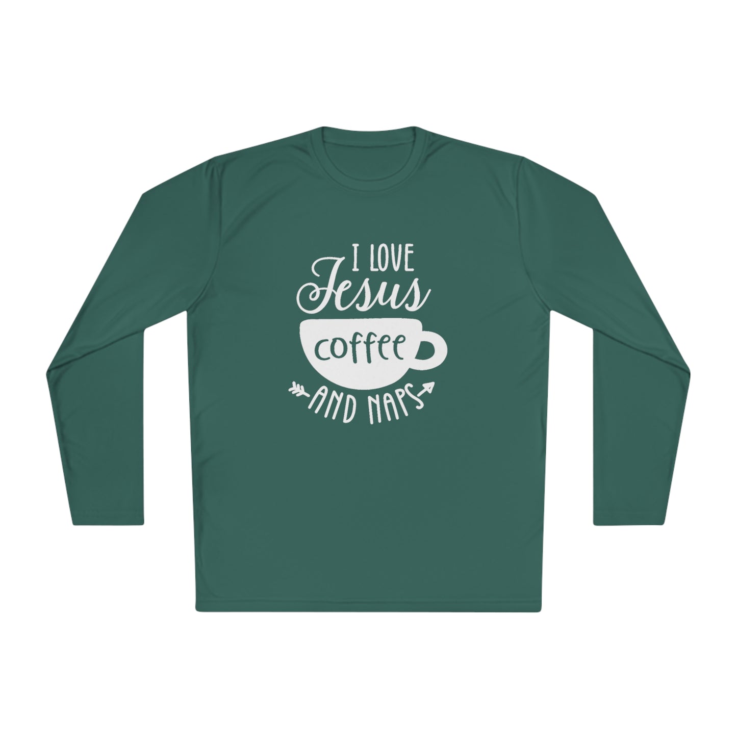 I love Jesus coffee and naps - Unisex Lightweight Long Sleeve Tee