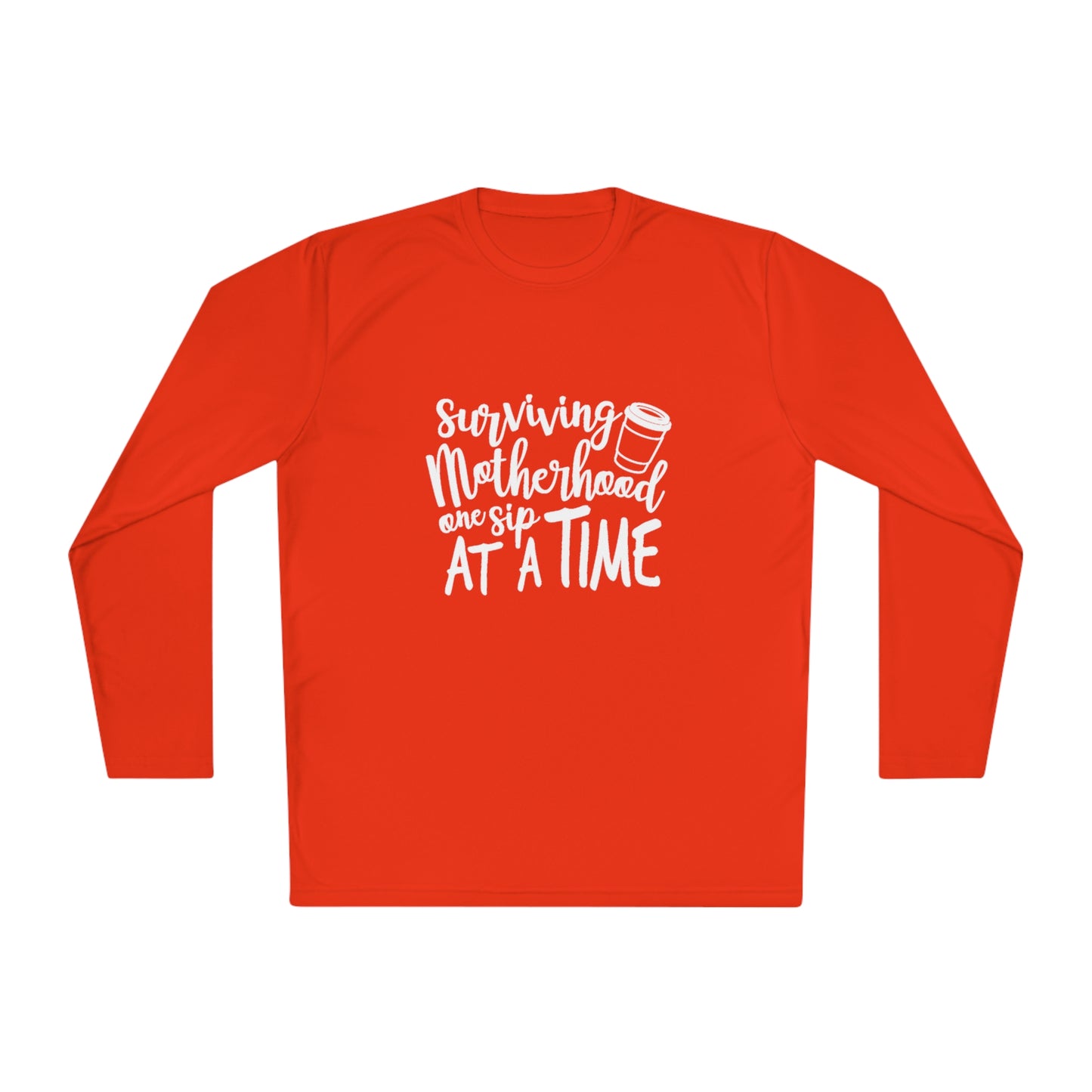 Motherhood one sip at a time- Unisex Lightweight Long Sleeve Tee