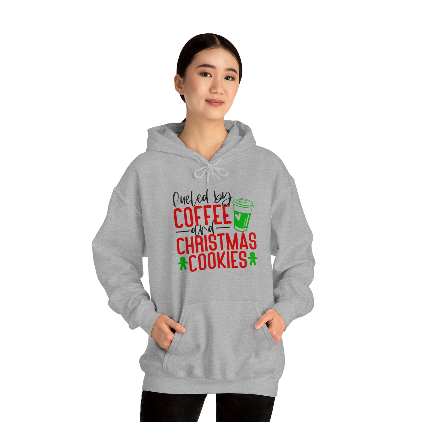 Fueled by coffee and Christmas cookies - Unisex Heavy Blend™ Hooded Sweatshirt