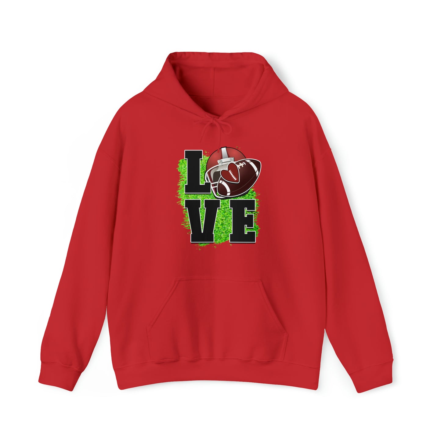 LOVE FOOTBALL- Unisex Heavy Blend™ Hooded Sweatshirt