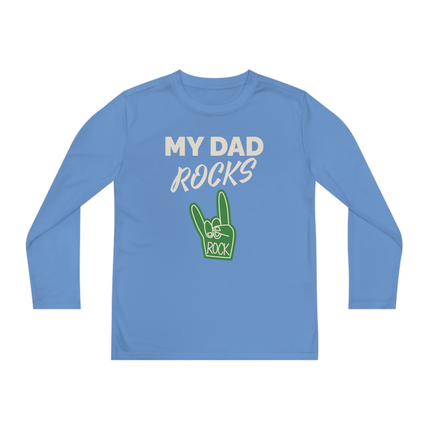 My dad rocks-Youth Long Sleeve Competitor Tee