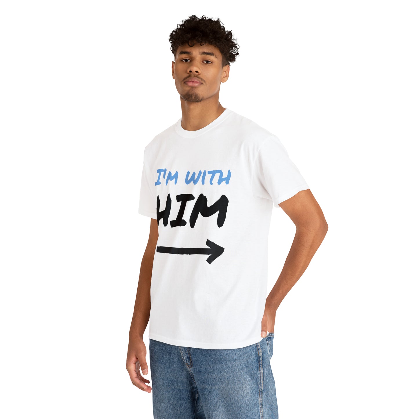 I'm with him!-Unisex Heavy Cotton Tee