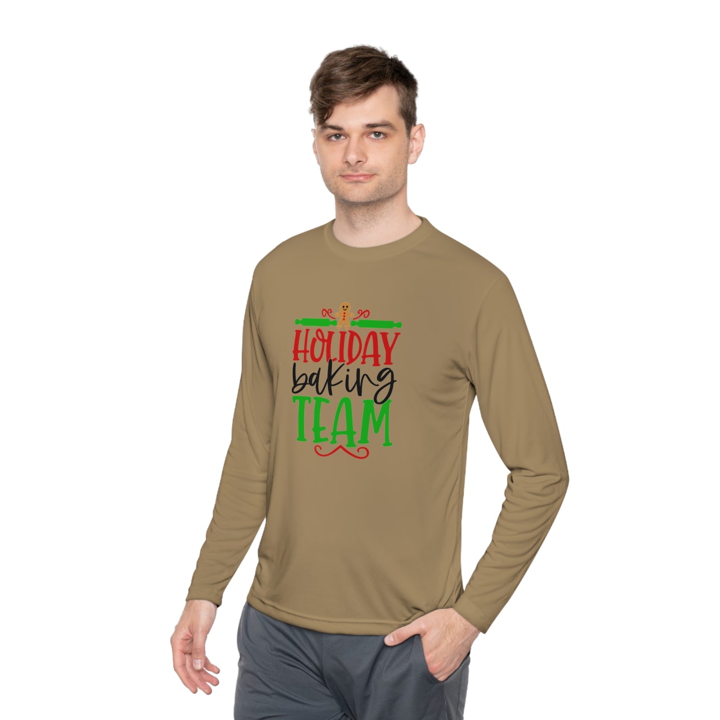 Holiday baking team- Unisex Lightweight Long Sleeve Tee