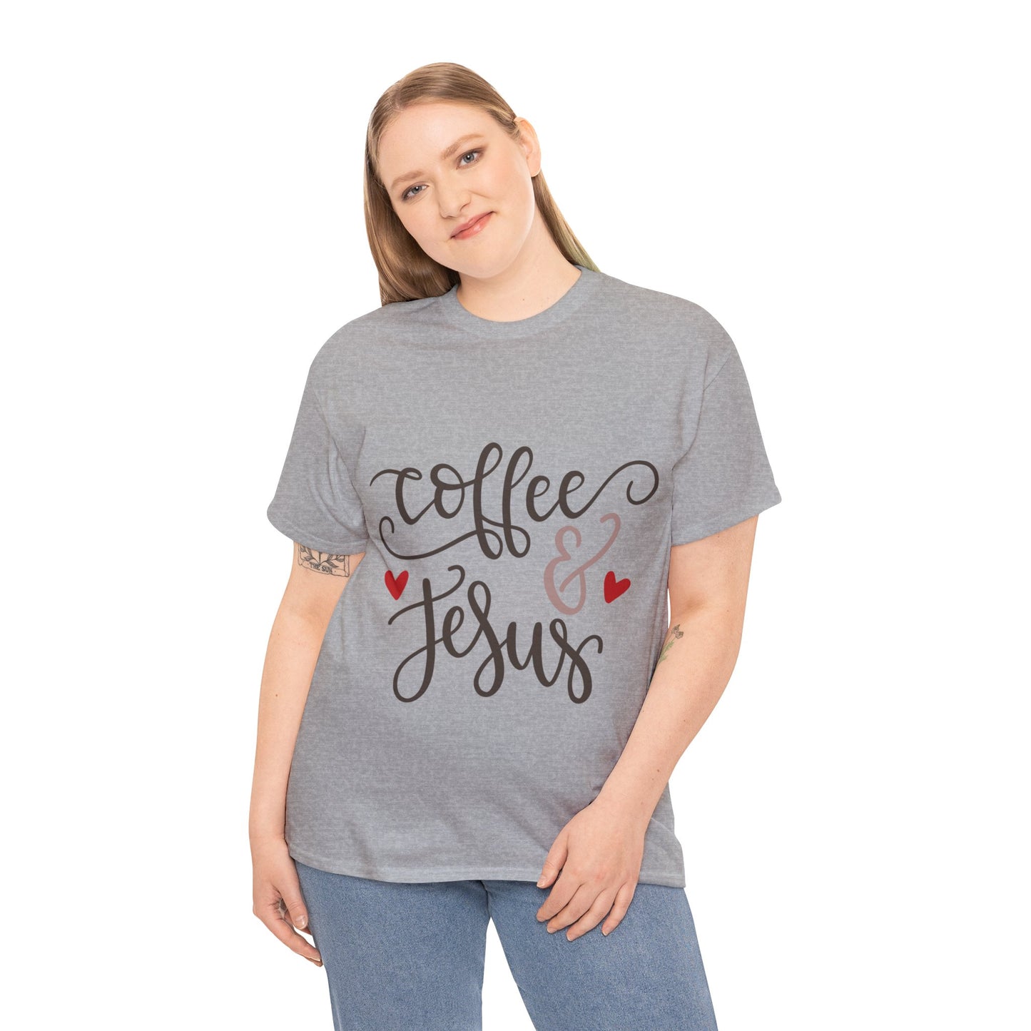 Coffee and Jesus - Unisex Heavy Cotton Tee