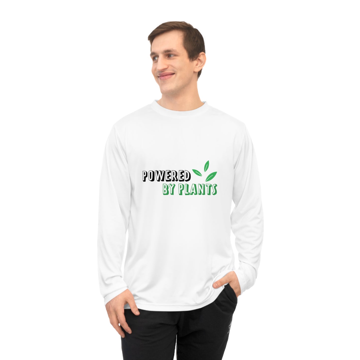 POWERED BY PLANTS-Unisex Performance Long Sleeve Shirt